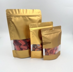 MP-1005 שקית פסגור אלומיניום זהב + חלון 12/18+4 ס