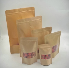 MP-232 שקית נייר פסגור קרפט חום + חלון 14/20+4 ס