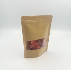 MP-232 שקית נייר פסגור קרפט חום + חלון 14/20+4 ס