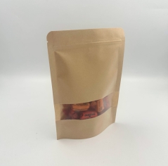 MP-233 שקית נייר פסגור קרפט חום + חלון 17/24+4 ס