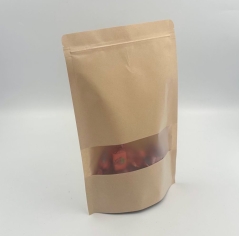 MP-234 שקית נייר פסגור קרפט חום + חלון 20/30+5 ס